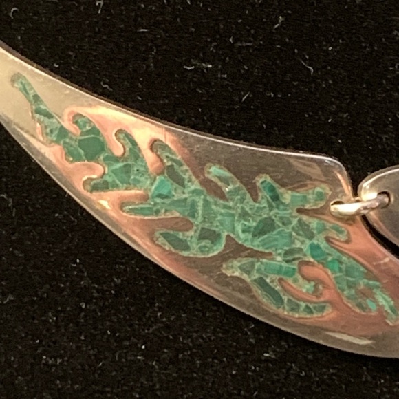 975 Silver & Malachite Set - Picture 4 of 8